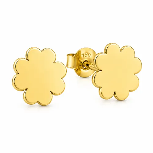 Brinco Trevo 5,5 mm em Ouro 18K