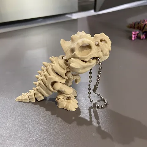 Modelo de Esqueleto de Tiranossauro Rex Impresso em 3D – Articulações Rotativas, Decoração e Brinquedo Antiestresse, Presente de Dinossauro para Aniversários de Crianças, Chaveiro