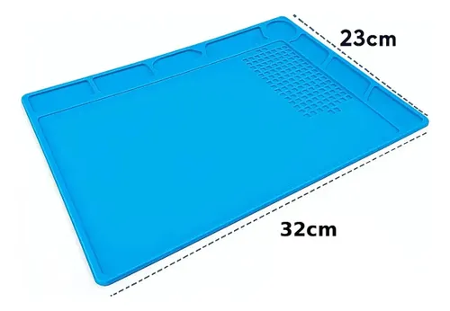 Manta Antiestática de Silicone Azul para Manutenção de Celular e Computador