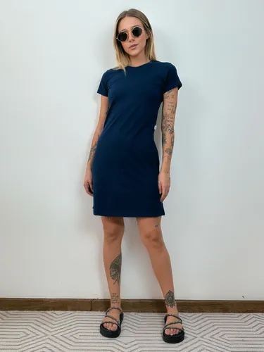 Vestido T-Shirt Camisetão Aveloz Marinho