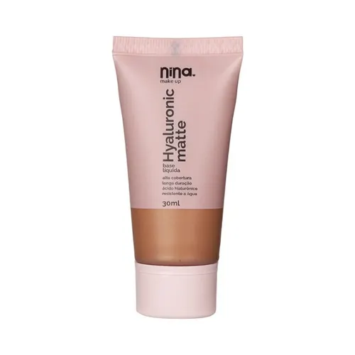 Base Líquida Nina Makeup Hyaluronic Matte Cor 5.5