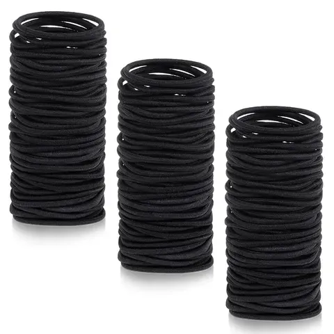 98/200 pçs elásticos pretos pequenos laços de cabelo elásticos pequenos elásticos de borracha de cabelo acessórios suportes de rabo de cavalo para mulheres meninas bebê