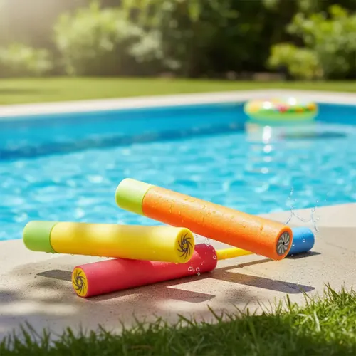 Kit 3 Lança Atira Água Piscina Lançador Brinquedo