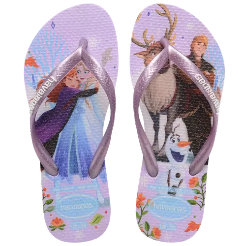 Chinelo Havaianas Infantil Slim Princesas Frozen