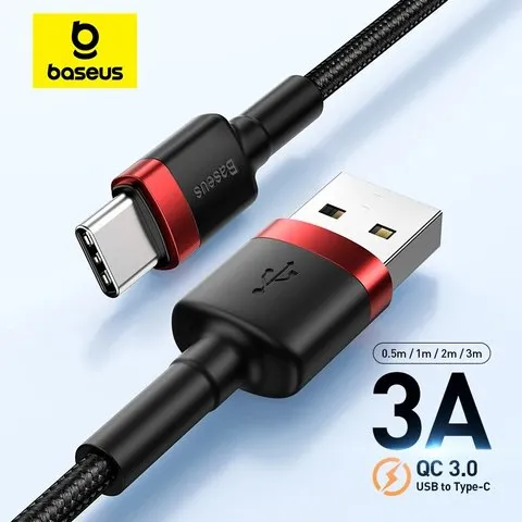 Cabo USB Tipo C Baseus para Huawei Honor Xiaomi Samsung Super Charge Cabo de Dados Carregador USB C Carregamento Rápido