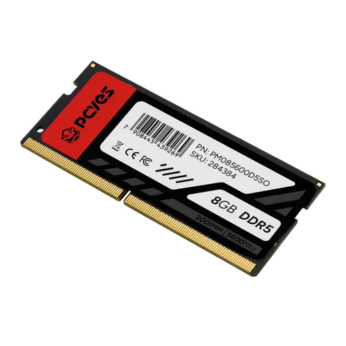 Memória PCYES SODIMM 8GB DDR5 5600MHz CL40 Notebook PM085600D5SO