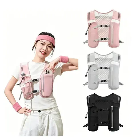 Colete de hidratação para corrida, ideal para caminhadas, ciclismo e maratonas. Mochila leve com compartimento para água e bolso para guardar o telemóvel.