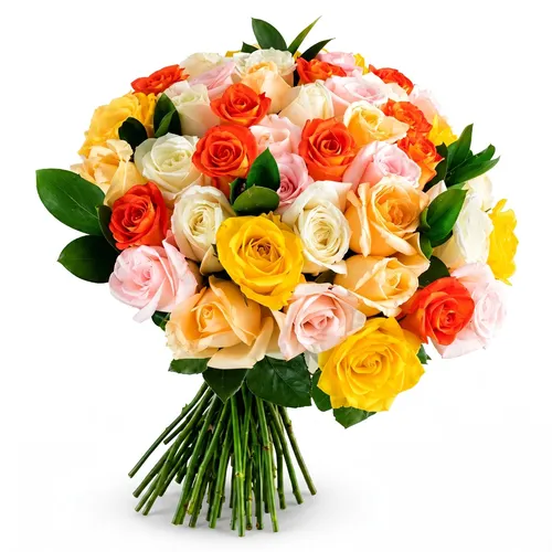Buquê de 40 Rosas Coloridas