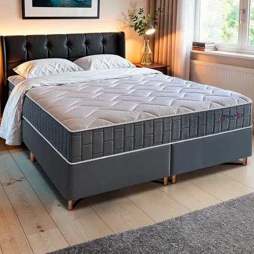 Conjunto Cama Box com Molas Ensacadas Cama inBox Cloud