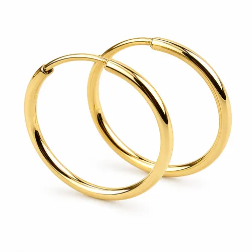 Brinco Argola de Fio 1,4 cm em Ouro 18K
