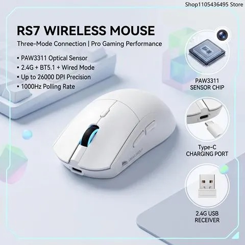 SMAILWOLF RS7 Mouse Gamer sem Fio