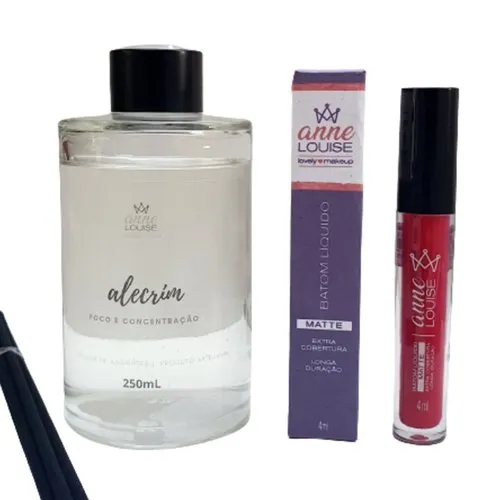 Kit Perfume de Ambiente e Batom Vermelho