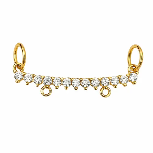 Pingente Canga 2,5 cm com Zircônia em Ouro 18K