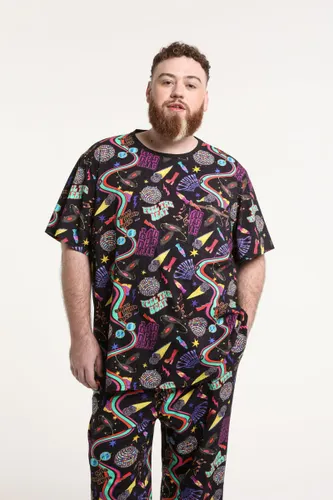 Camiseta com Bolso Estampa Disco
