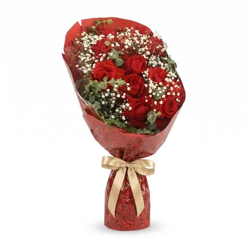 Buquê de 12 Rosas Vermelhas