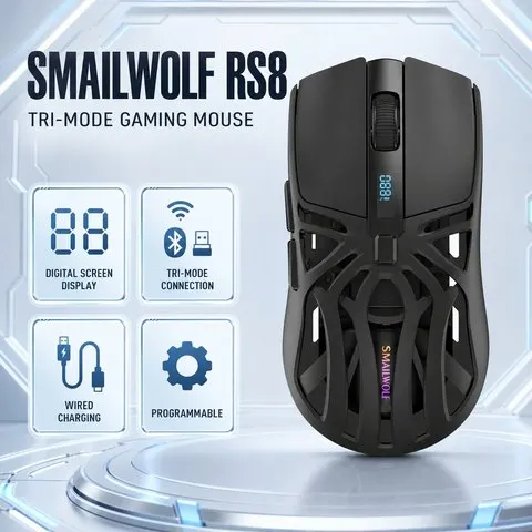 SMAILWOLF RS8 Mouse Gamer sem Fio
