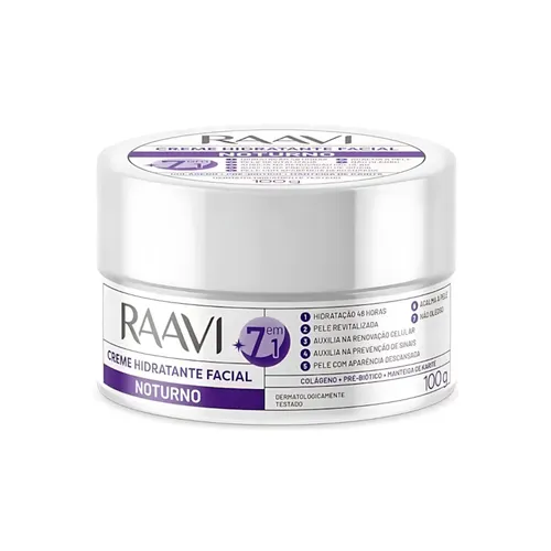 Creme Hidratante Facial Raavi Notruno 100g