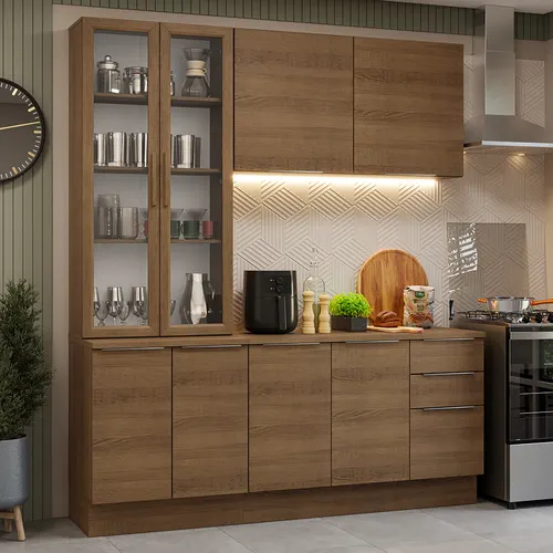 Armário de Cozinha Compacta 190cm Rustic Stella Madesa 03