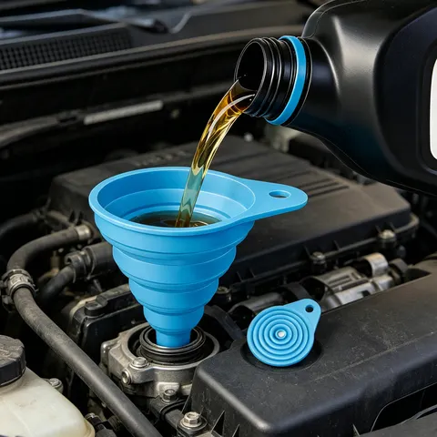 Funil Dobrável para Óleo de Moto e Carro, Ferramenta Automotiva, Ferramentas Mecânicas, Peças e Equipamentos para Oficina VW Caminhão, Especial